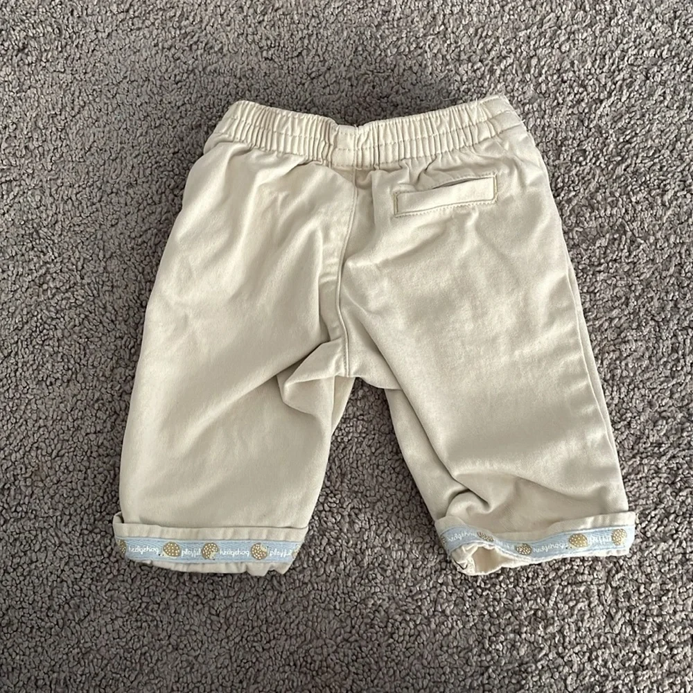 Gymboree 2006 Vintage Playful Hedgehog Cream Pants | Size 0-3 Months